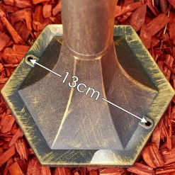 Lampadaire Exterieur Lentua Brun Dore, 1 Lumiere