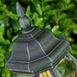 Lampadaire Exterieur Lentua Vert, Noir, 1 Lumiere