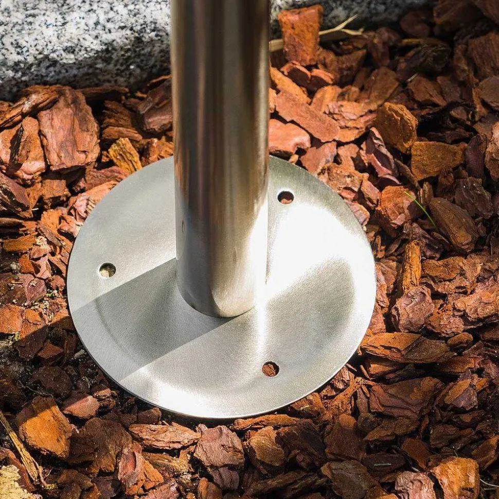 Lampadaire Fukuoka Acier Inoxydable, Transparent, 1 Lumiere