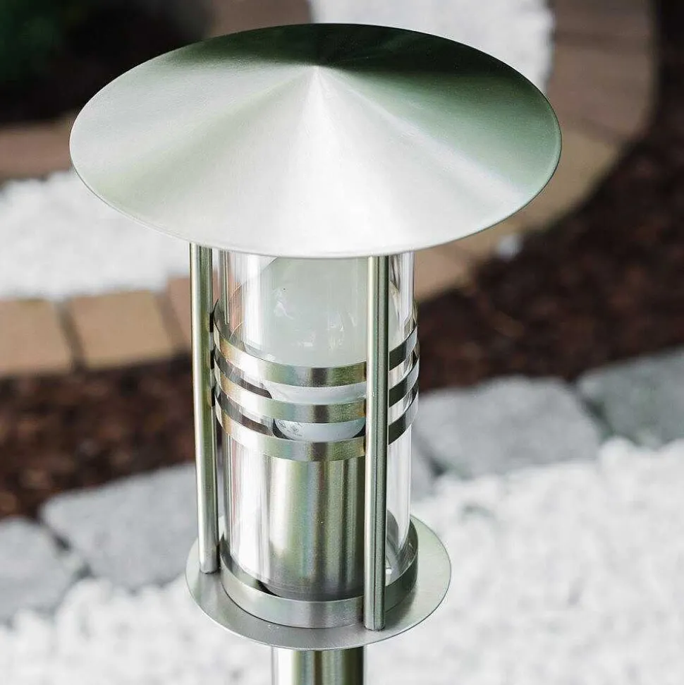 Lampadaire Fukuoka Acier Inoxydable, Transparent, 1 Lumiere