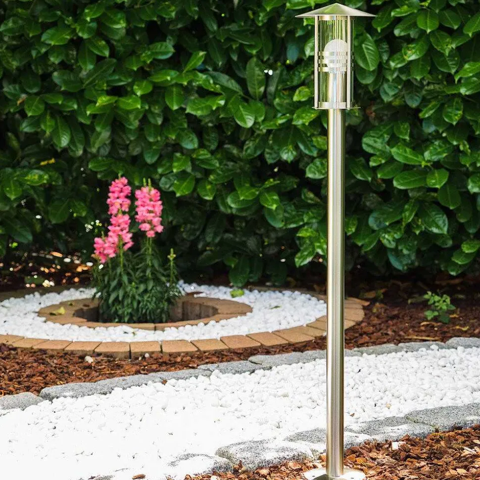 Lampadaire Fukuoka Acier Inoxydable, Transparent, 1 Lumiere