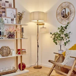 Lampadaire Jagualito Ecru, Rouille, 2 Lumieres