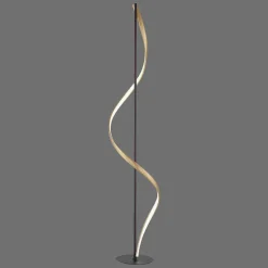 Lampadaire Paul Neuhaus Qswing Led Anthracite, Or, 1 Lumiere, Telecommandes