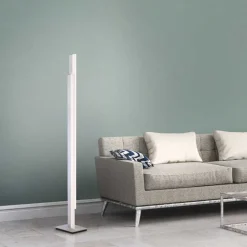 Lampadaire Paul Neuhaus Q-Tower Led Aluminium, 2 Lumieres, Telecommandes