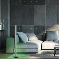 Lampadaire Paul-Neuhaus Q-Adriana Led Aluminium, 2 Lumieres, Telecommandes