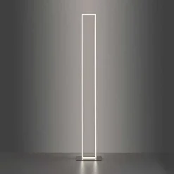 Lampadaire Paul-Neuhaus Q-Kaan Led Acier Brosse, 2 Lumieres, Telecommandes