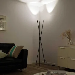 Lampadaire Paul-Neuhaus Q-Peter Led Anthracite, 3 Lumieres, Telecommandes