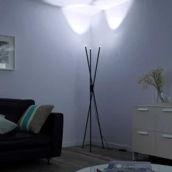 Lampadaire Paul-Neuhaus Q-Peter Led Anthracite, 3 Lumieres, Telecommandes