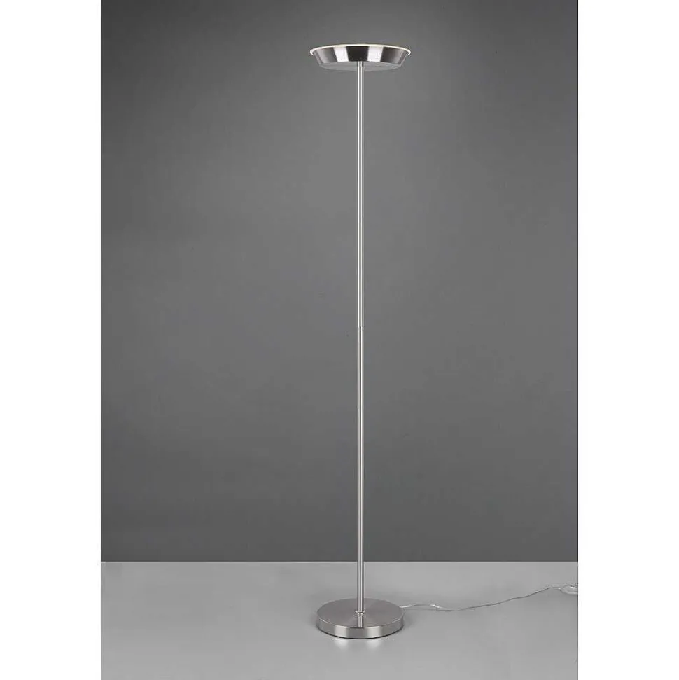Lampadaire Reality Swona Led Nickel Mat, 1 Lumiere, Telecommandes