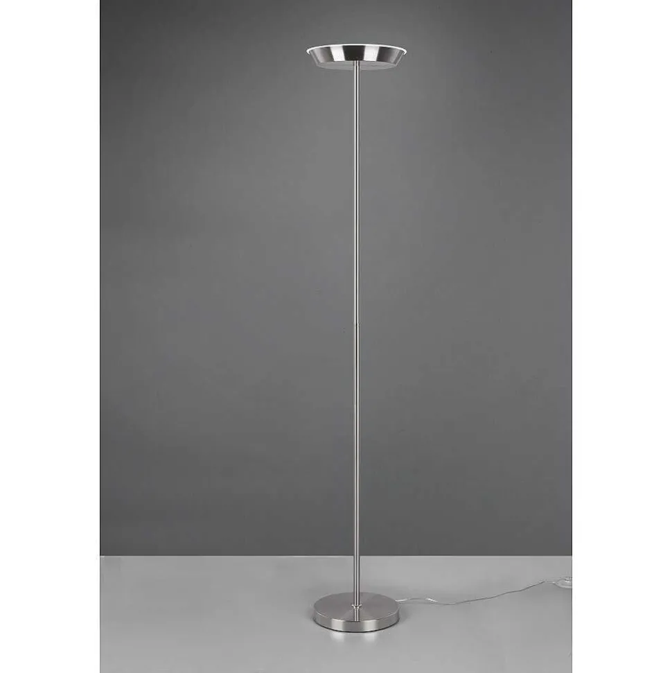 Lampadaire Reality Swona Led Nickel Mat, 1 Lumiere, Telecommandes