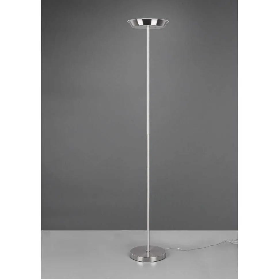 Lampadaire Reality Swona Led Nickel Mat, 1 Lumiere, Telecommandes