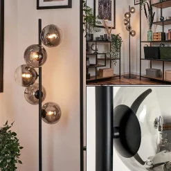 Lampadaire Remaisnil Clair, Fume, 5 Lumieres