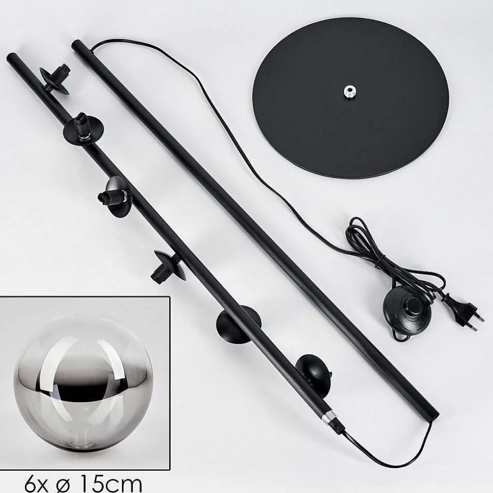 Lampadaire Remaisnil Clair, Fume, 5 Lumieres