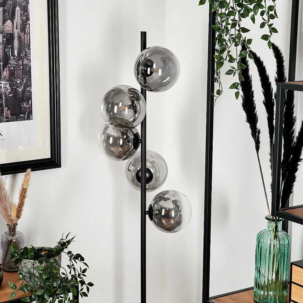 Lampadaire Remaisnil Clair, Fume, 5 Lumieres