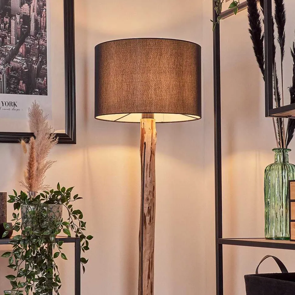 Lampadaire Saladillo Ecru, Noir, 1 Lumiere