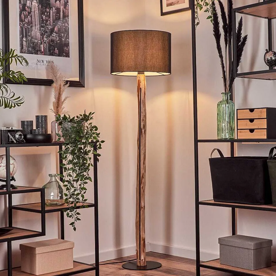 Lampadaire Saladillo Ecru, Noir, 1 Lumiere