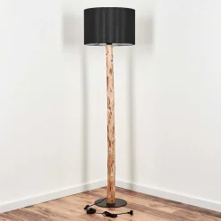 Lampadaire Saladillo Ecru, Noir, 1 Lumiere