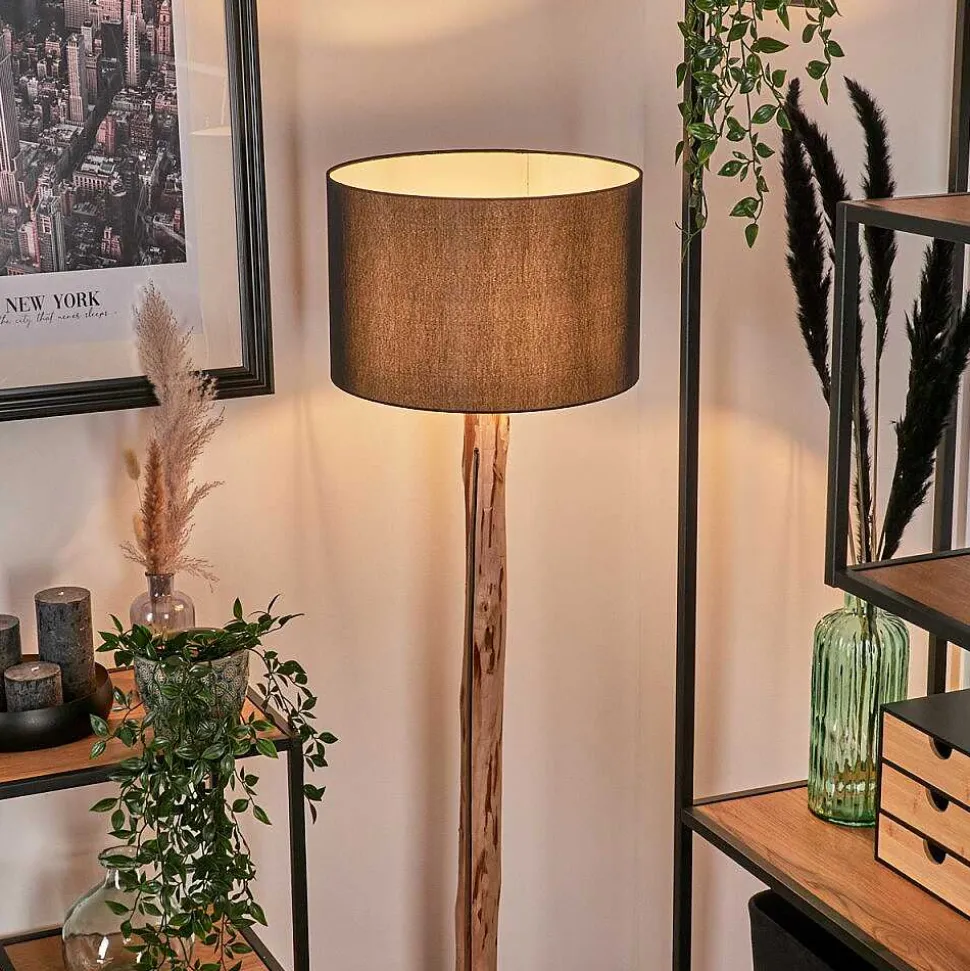 Lampadaire Saladillo Ecru, Noir, 1 Lumiere