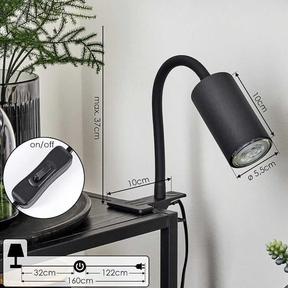 Lampe A Clipper Javel Noir, 1 Lumiere