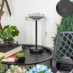 Lampe A Poser Baigorrita Led Noir, 1 Lumiere