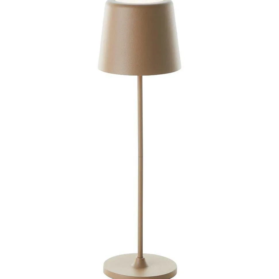 Lampe A Poser Brilliant Kaami Led Brun, 1 Lumiere