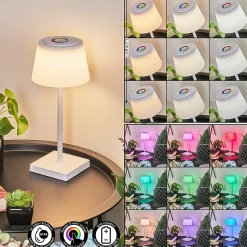 Lampe A Poser Burzaco Led Blanc, 1 Lumiere, Changeur De Couleurs