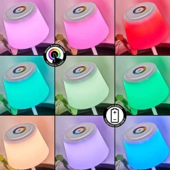 Lampe A Poser Burzaco Led Blanc, 1 Lumiere, Changeur De Couleurs