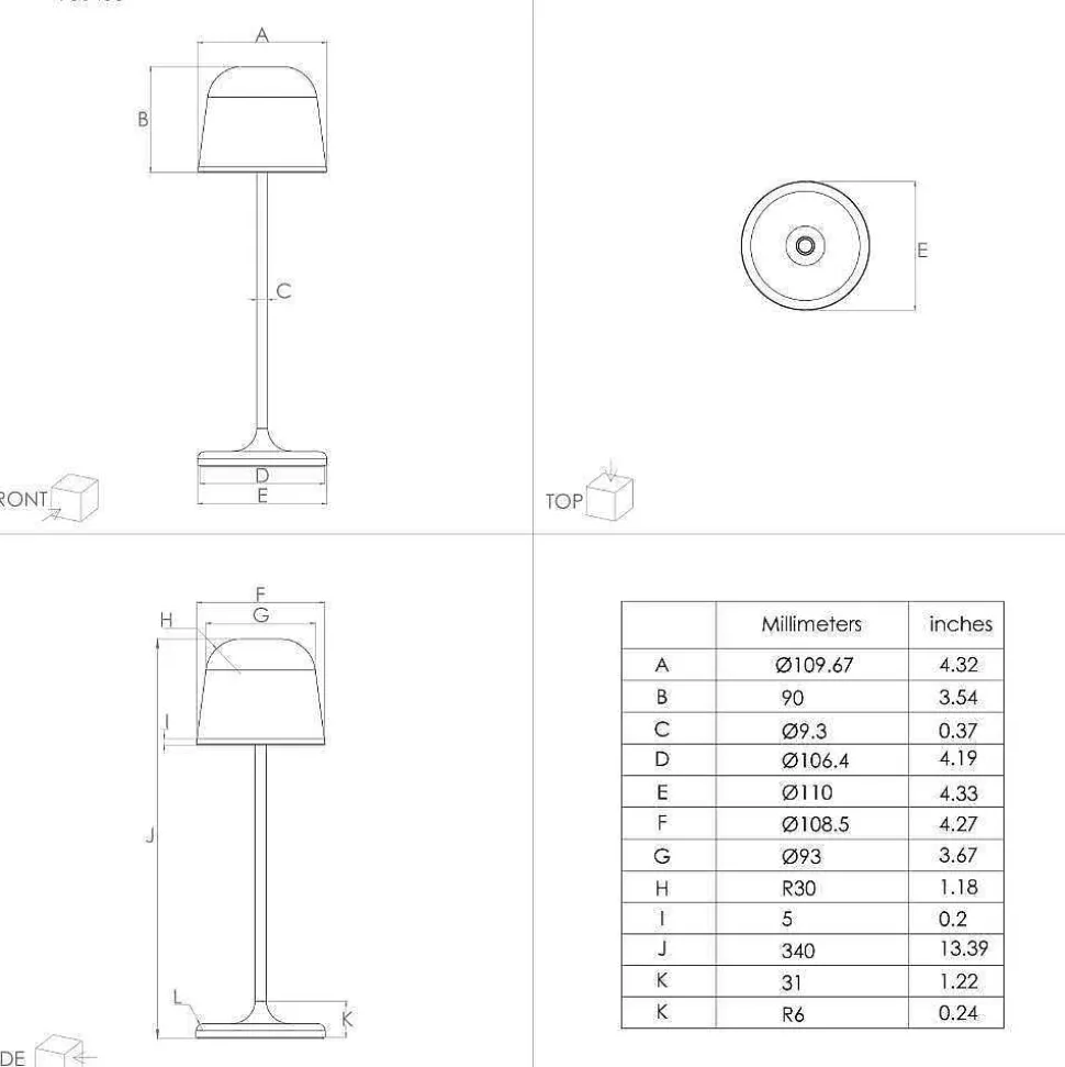 Lampe A Poser Eglo Mannera Led Gris, 1 Lumiere