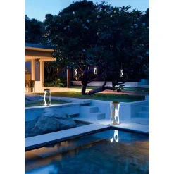 Lampe A Poser Fabas Luce Caddy Led Blanc, 1 Lumiere