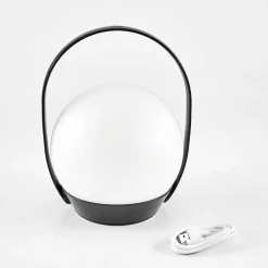 Lampe A Poser Fair Led Noir, 1 Lumiere, Changeur De Couleurs