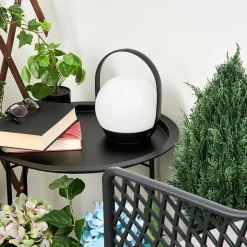 Lampe A Poser Fair Led Noir, 1 Lumiere, Changeur De Couleurs