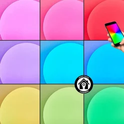 Lampe A Poser Fair Led Noir, 1 Lumiere, Changeur De Couleurs