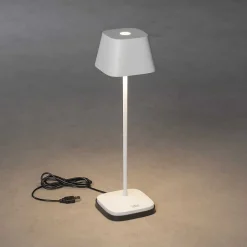 Lampe A Poser Konstsmide Capri Led Blanc, 1 Lumiere