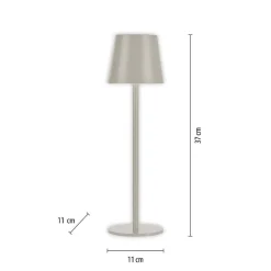 Lampe A Poser Leuchten Direkt Euria Led Gris, 1 Lumiere