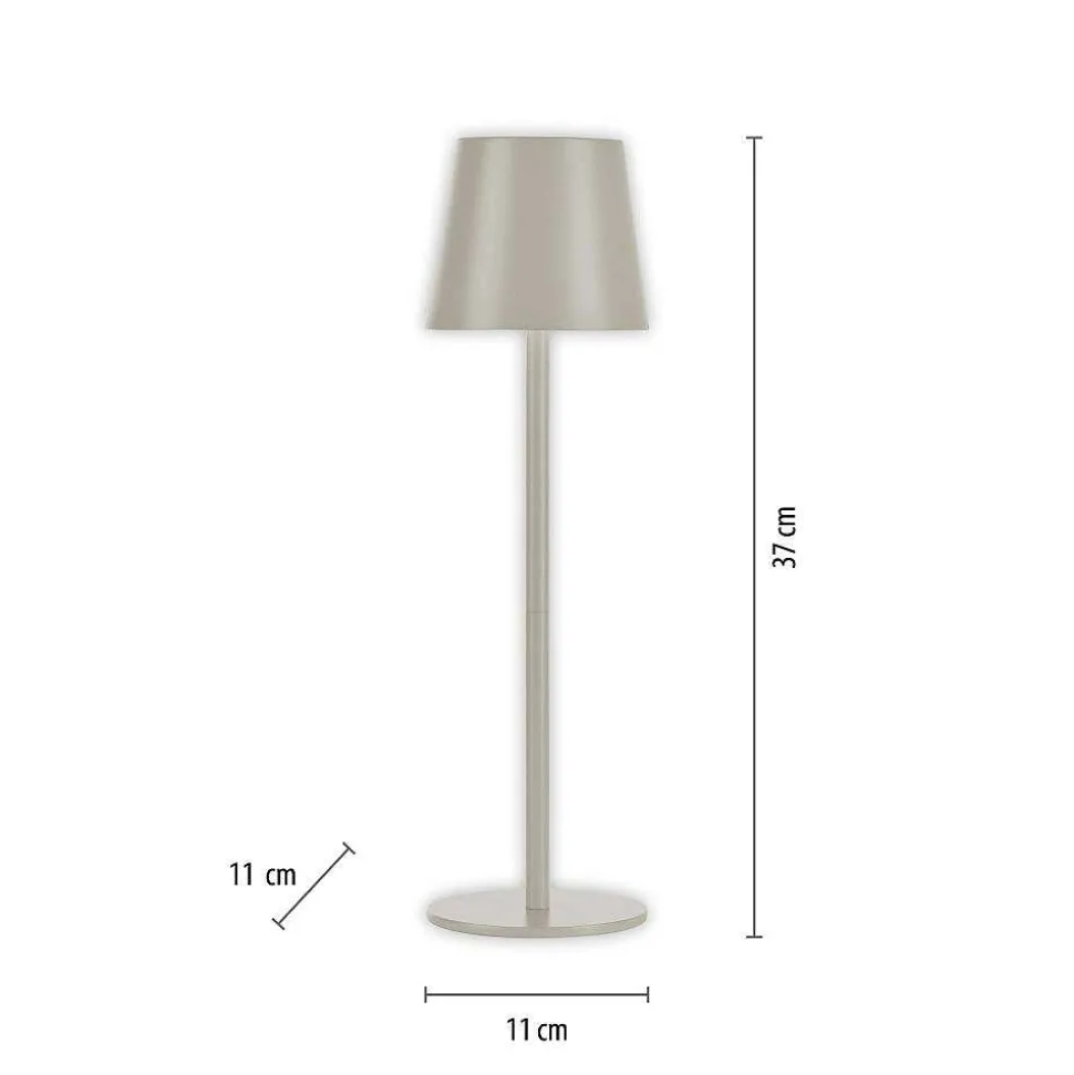 Lampe A Poser Leuchten Direkt Euria Led Gris, 1 Lumiere