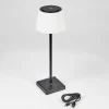 Lampe A Poser Longchamps Led Noir, 1 Lumiere