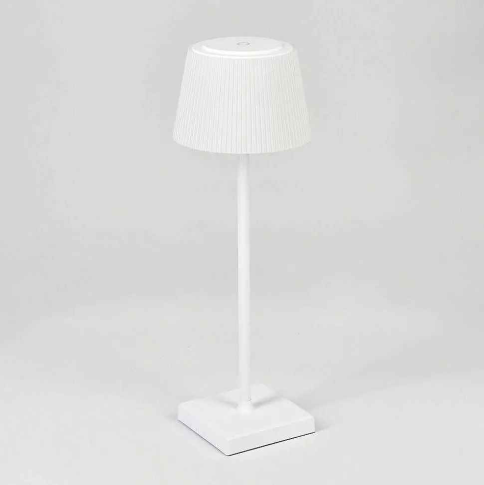 Lampe A Poser Longchamps Led Blanc, 1 Lumiere