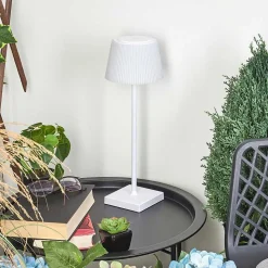 Lampe A Poser Longchamps Led Blanc, 1 Lumiere