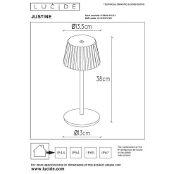 Lampe A Poser Lucide Justine Led Blanc, 1 Lumiere