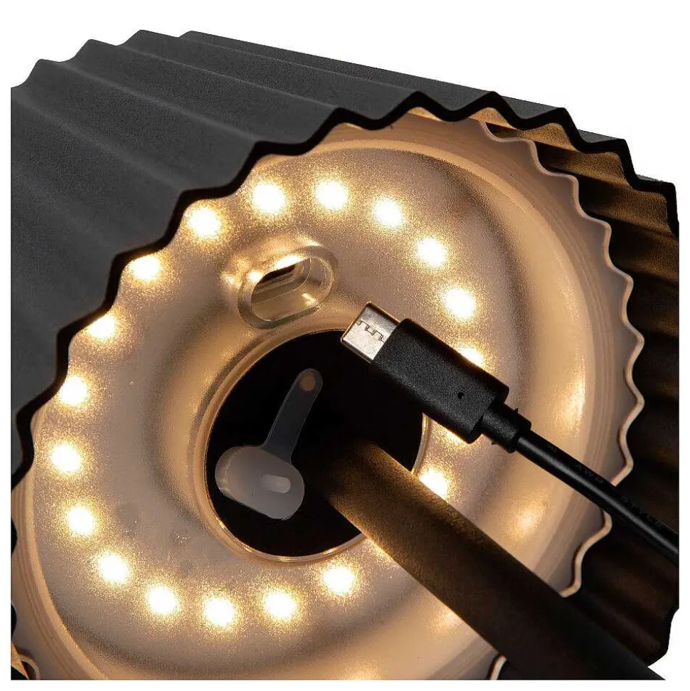 Lampe A Poser Lucide Justine Led Noir, 1 Lumiere