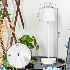 Lampe A Poser Maza Led Blanc, 1 Lumiere