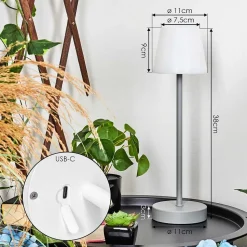 Lampe A Poser Maza Led Gris, 1 Lumiere