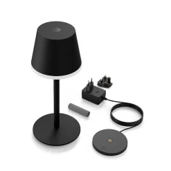 Lampe A Poser Philips Hue Go Led Gris, Noir, 1 Lumiere, Changeur De Couleurs