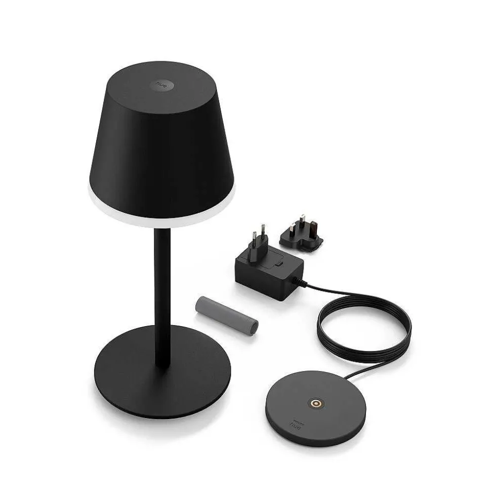 Lampe A Poser Philips Hue Go Led Gris, Noir, 1 Lumiere, Changeur De Couleurs