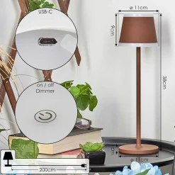 Lampe A Poser Walt Led Rouille, 1 Lumiere