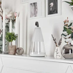 Lampe A Poser Yari Led Gris, Transparent, Blanc, 1 Lumiere, Telecommandes, Changeur De Couleurs