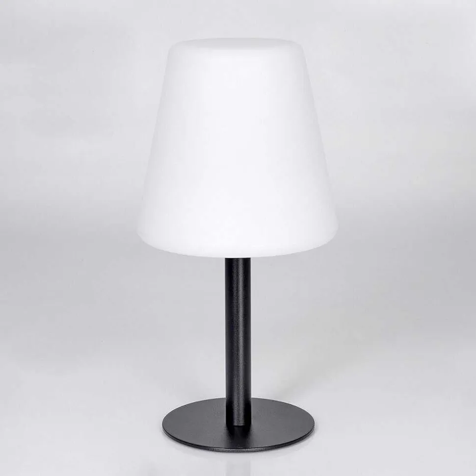 Lampe A Poser Zoume Solar Led Noir, 8 Lumieres, Changeur De Couleurs