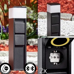 Lampe A Prise Electrique Papacal Led Noir, 1 Lumiere