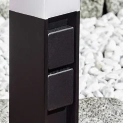 Lampe A Prise Electrique Papacal Led Noir, 1 Lumiere