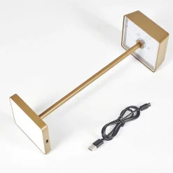 Lampe De Table Algeraz Led Laiton, 1 Lumiere